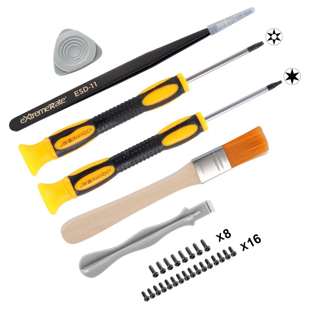 eXtremeRate Opening Tools Repair Kits T6 T8H Screwdriver Set & Tweezers & Prying Tool & Cleaning Brush & Screws for Xbox Series X/S & Elite 2 Core & Xbox One & Xbox One Elite& Xbox One X/S Controller - Image 7