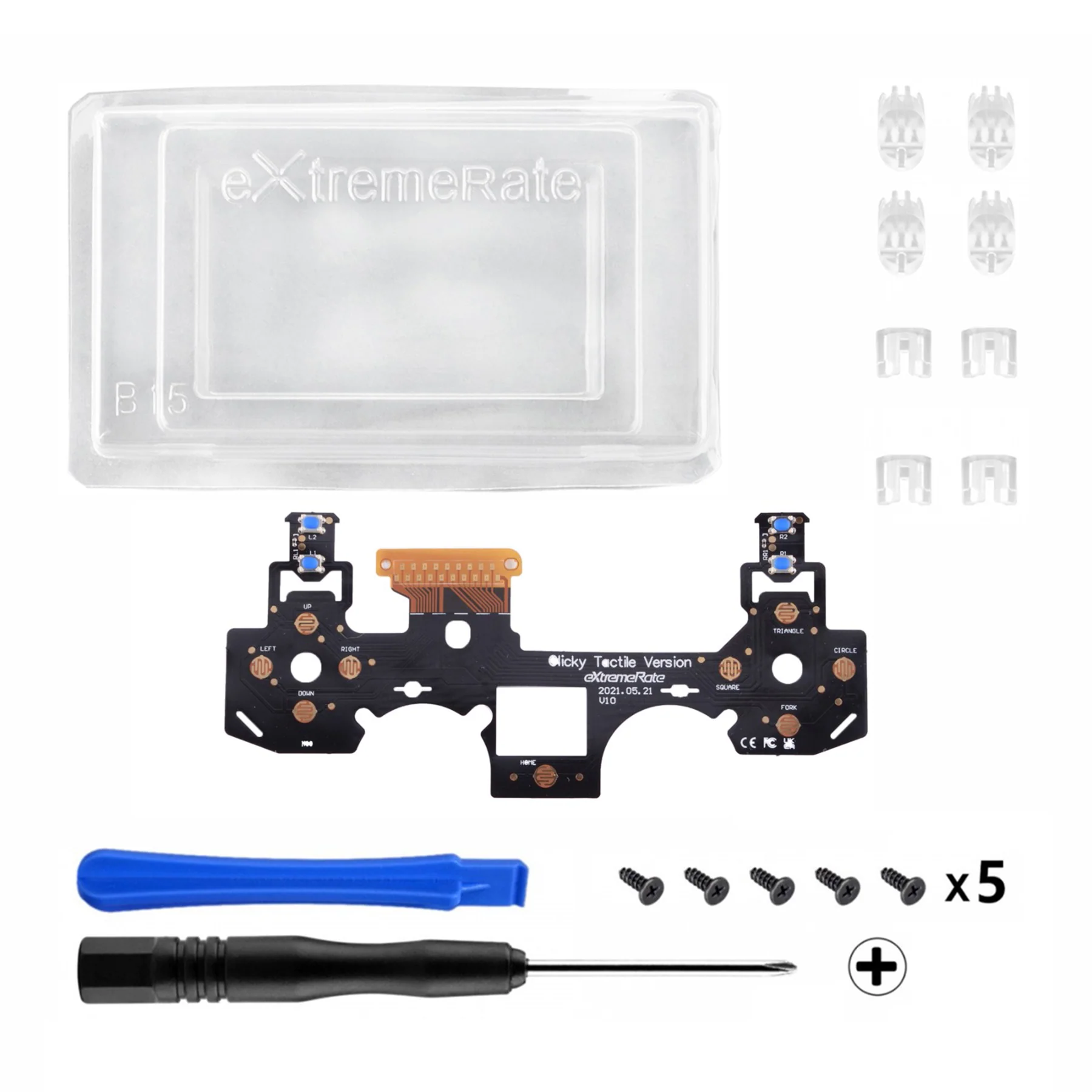 eXtremeRate Tactile Version Clicky Hair Trigger Kit for PS4 Controller Shoulder Buttons,Mouse Click Kit for PS4 Controller Slim Pro Controller JDM-040/050/055 - Image 5