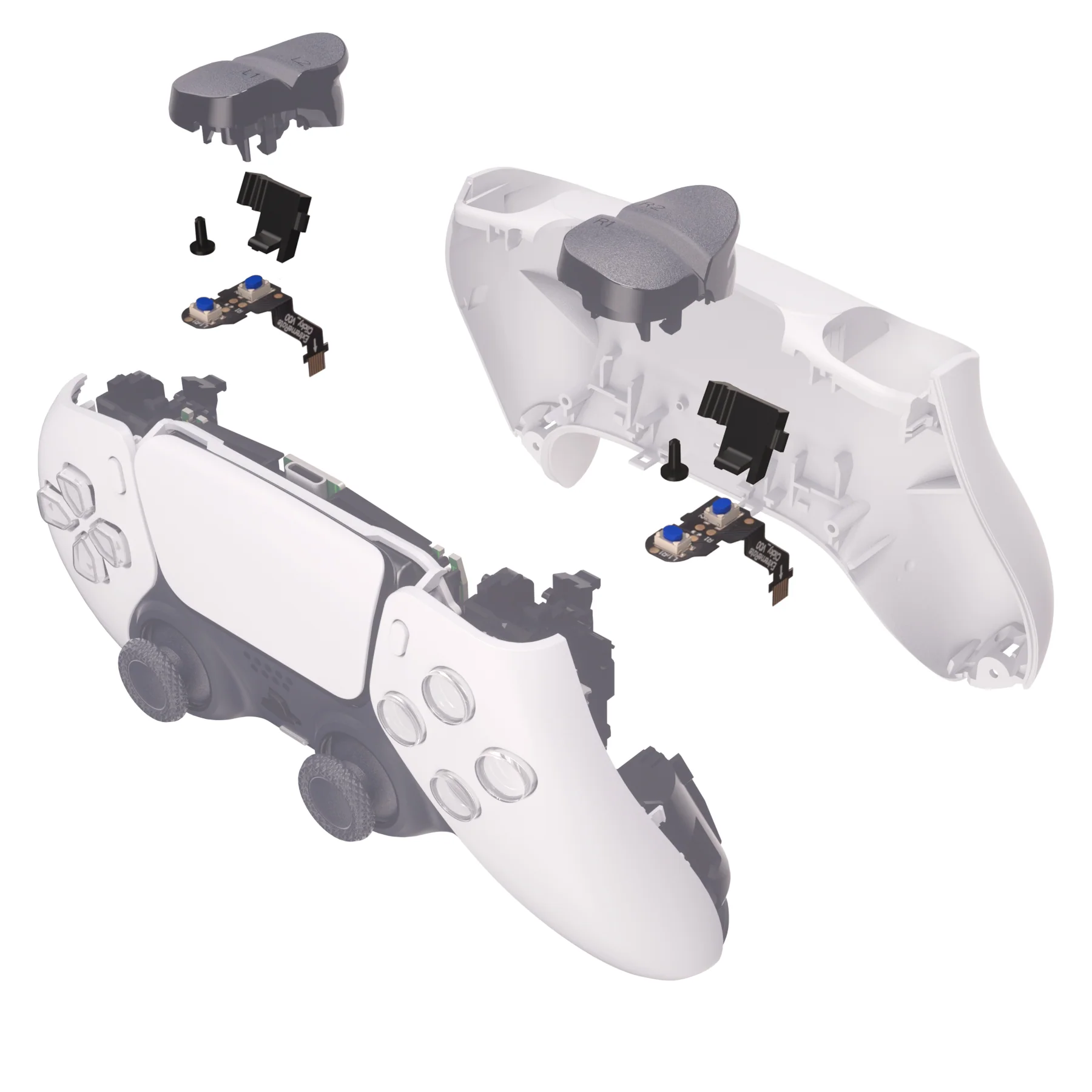 eXtremeRate Tactile Version Clicky Hair Trigger Kit for PS5 Controller Shoulder Buttons, Custom Tactile Bumper Trigger Buttons for PS5 Controller BDM-010 & BDM-020 - Image 7
