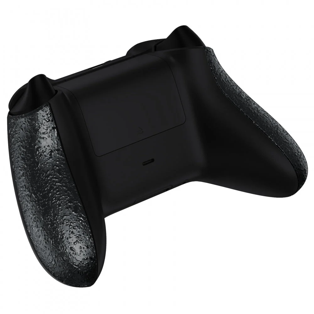 eXtremeRate Replacement Non-Slip Side Rails Grip Back Panels for Xbox Series X & S Controller - Textured Black - Image 6