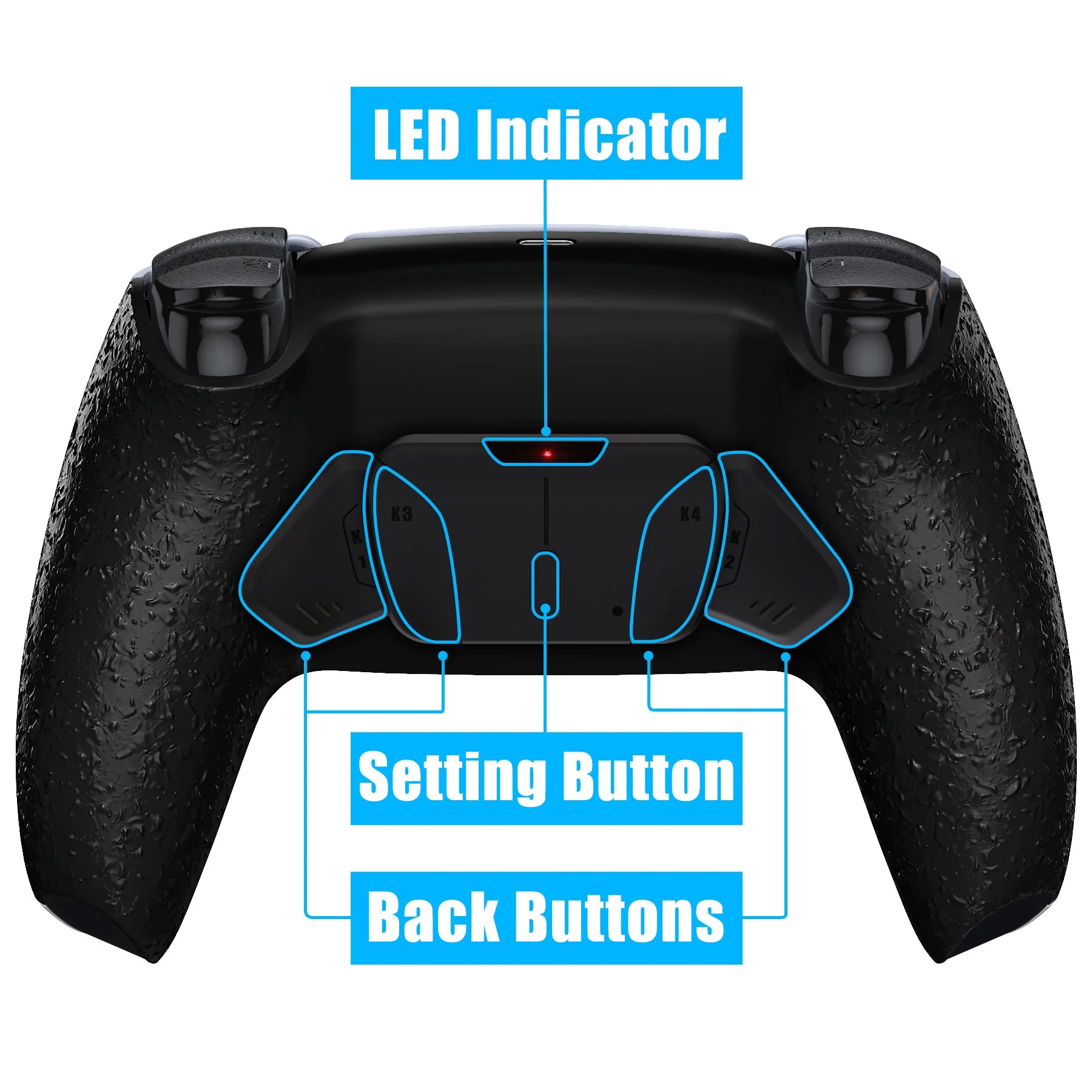 eXtremeRate Remappable RISE4 Remap Kit for PS5 Controller BDM-010/020 - Textured Black - Image 4