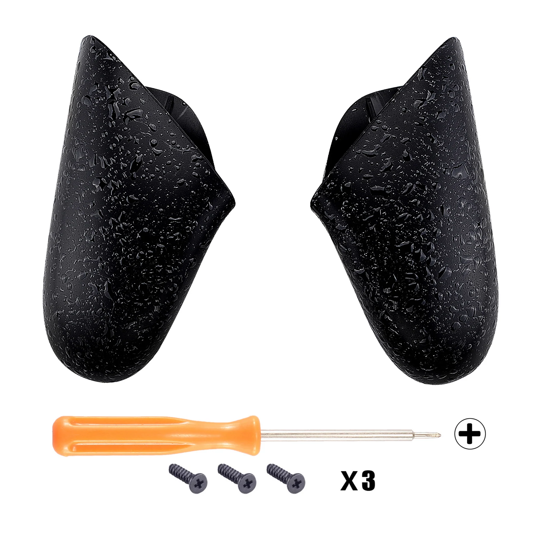 eXtremeRate Replacement Handle Grips for Nintendo Switch Pro Controller - Textured Black - Image 2