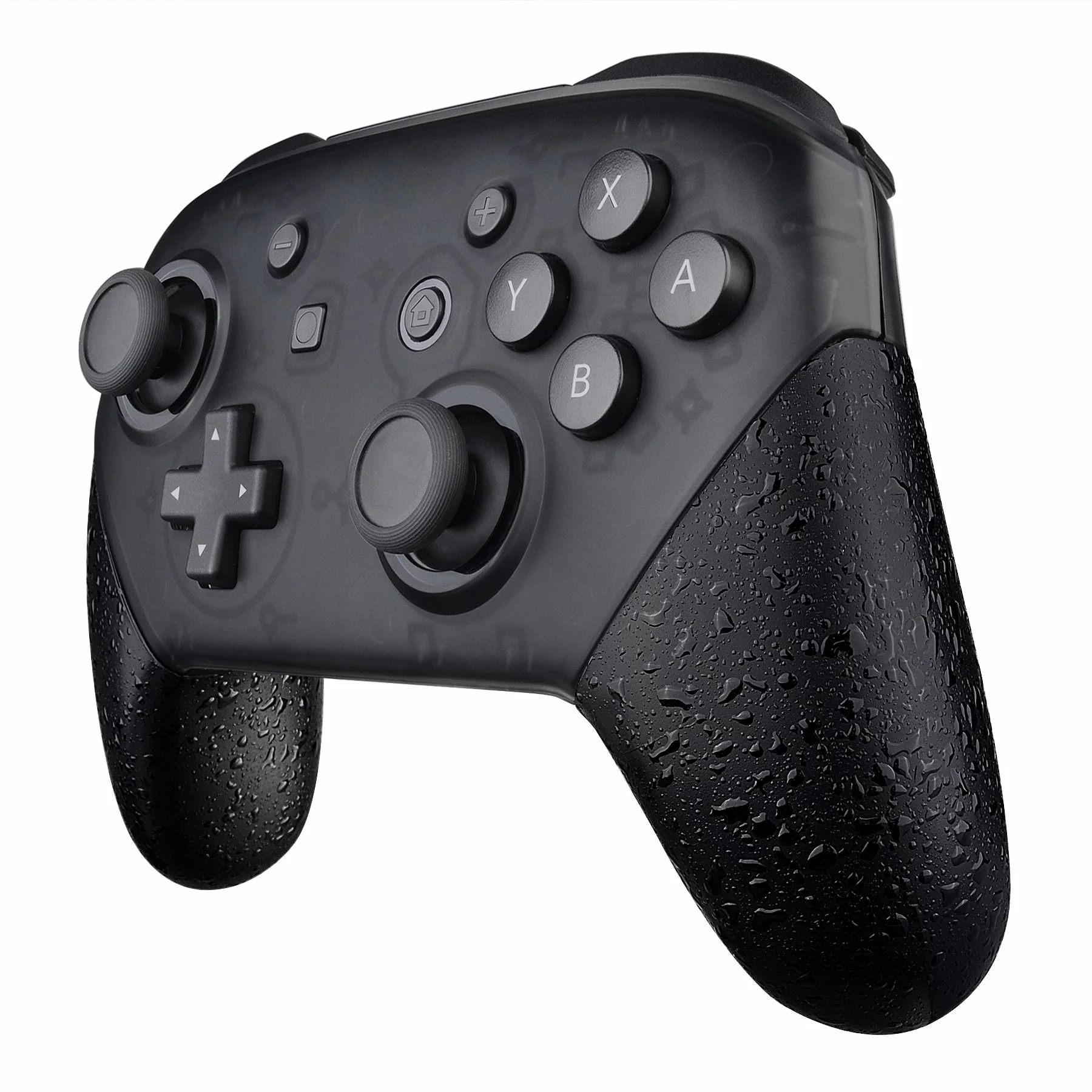 eXtremeRate Replacement Handle Grips for Nintendo Switch Pro Controller - Textured Black - Image 4