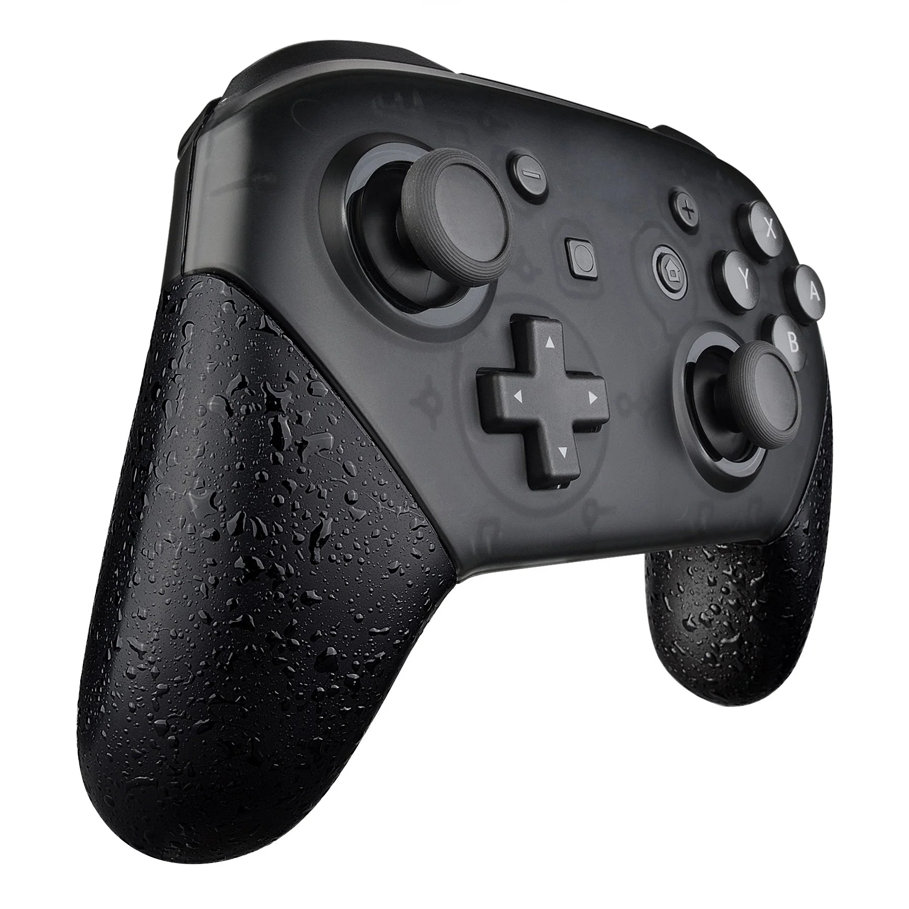 eXtremeRate Replacement Handle Grips for Nintendo Switch Pro Controller - Textured Black - Image 5