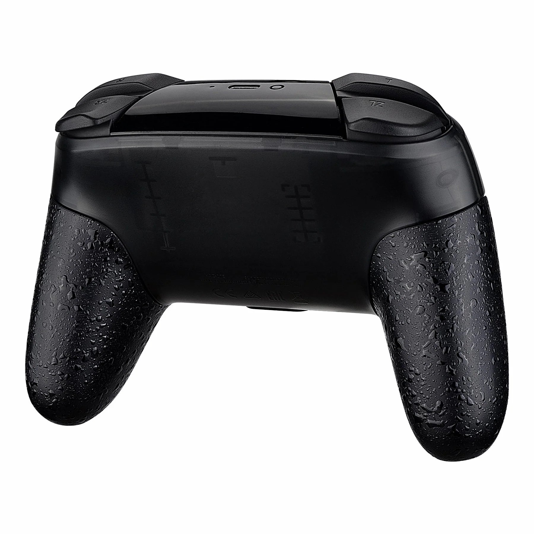 eXtremeRate Replacement Handle Grips for Nintendo Switch Pro Controller - Textured Black - Image 6