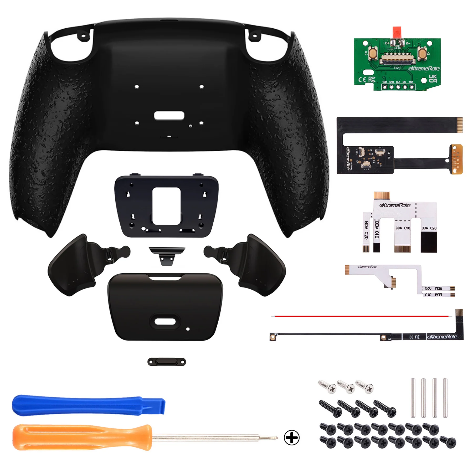 eXtremeRate Remappable Rise 2.0 Remap Kit for PS5 Controller BDM-010 & BDM-020 - Textured Black - Image 2