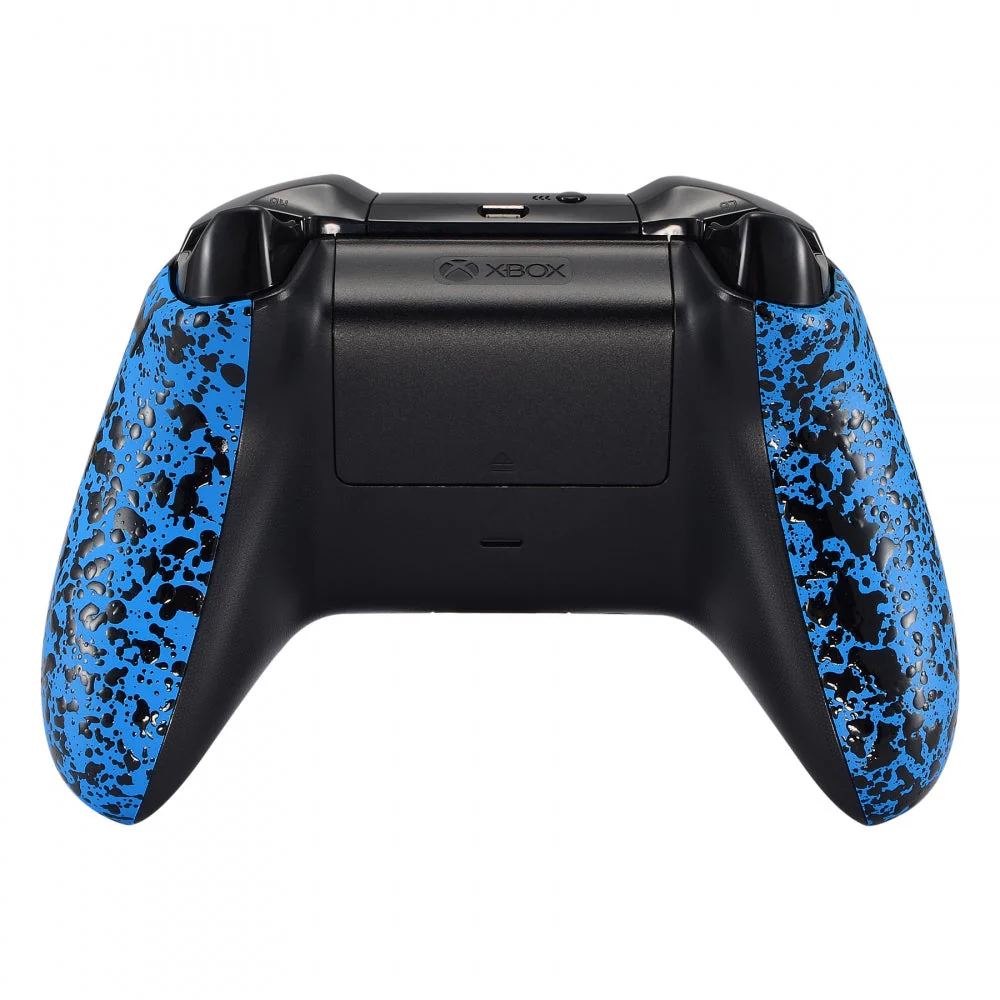 eXtremeRate Replacement Non-Slip Grips Side Rails Handles for Xbox One X & S Controller (Model 1708) - Textured Blue - Image 4