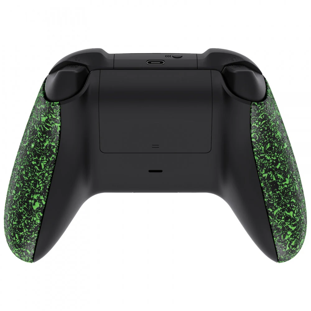 eXtremeRate Replacement Non-Slip Side Rails Grip Back Panels for Xbox Series X & S Controller - Textured Green - Image 4