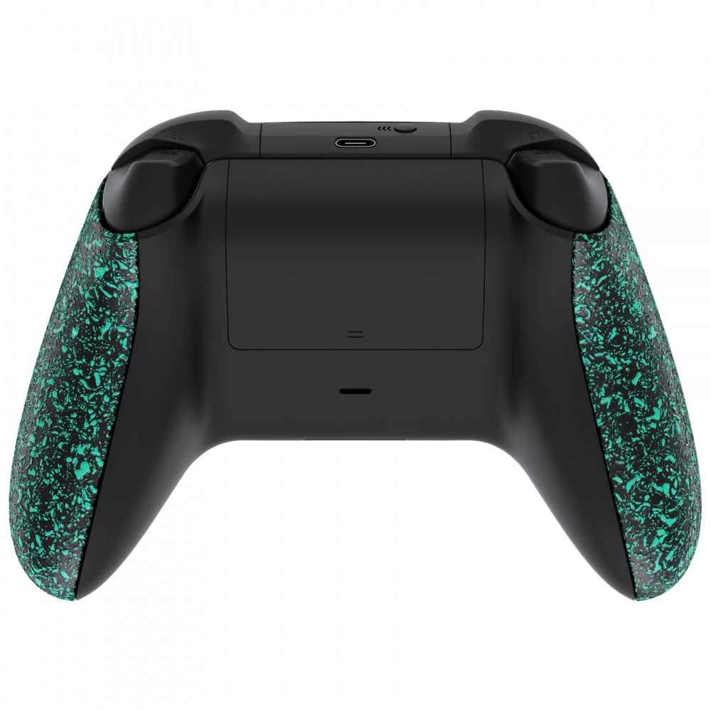 eXtremeRate Replacement Non-Slip Side Rails Grip Back Panels for Xbox Series X & S Controller - Textured Light Green - Image 4