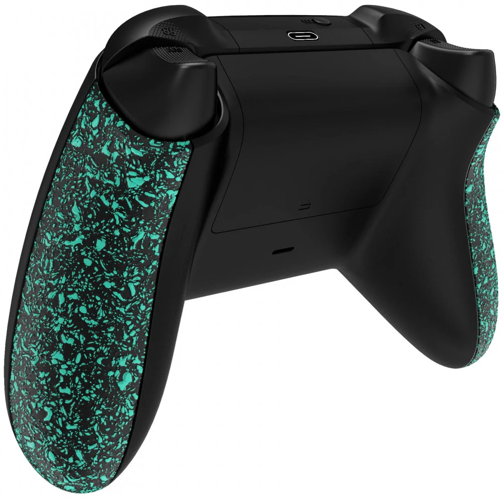 eXtremeRate Replacement Non-Slip Side Rails Grip Back Panels for Xbox Series X & S Controller - Textured Light Green - Image 5
