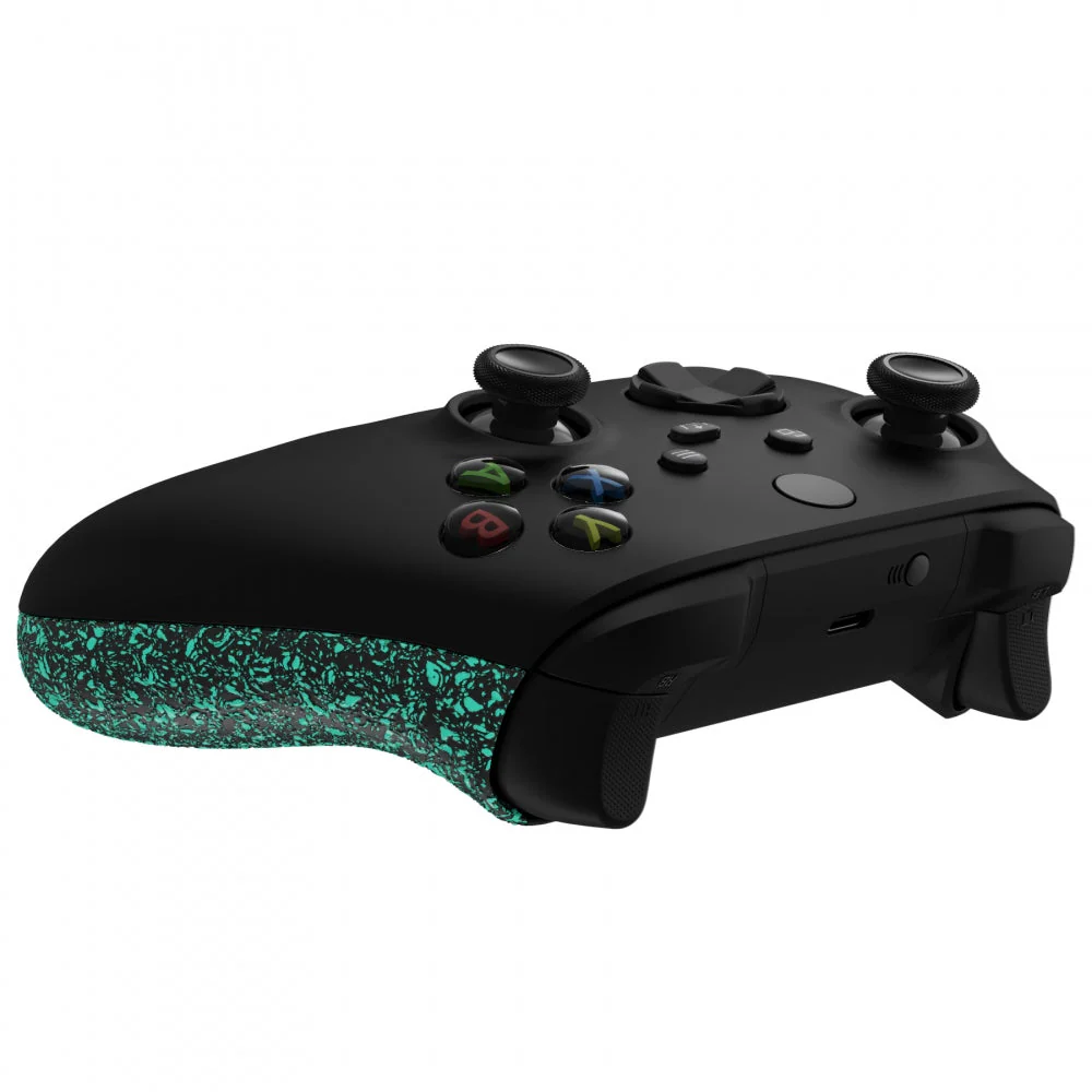 eXtremeRate Replacement Non-Slip Side Rails Grip Back Panels for Xbox Series X & S Controller - Textured Light Green - Image 7