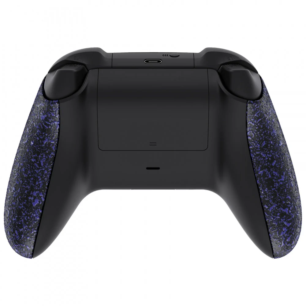 eXtremeRate Replacement Non-Slip Side Rails Grip Back Panels for Xbox Series X & S Controller - Textured Purple - Image 4