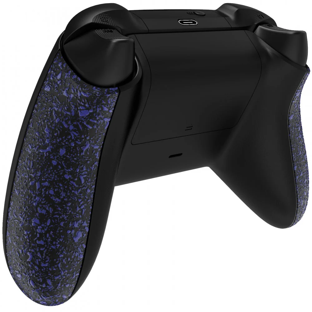 eXtremeRate Replacement Non-Slip Side Rails Grip Back Panels for Xbox Series X & S Controller - Textured Purple - Image 5