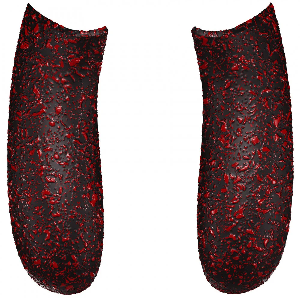 eXtremeRate Replacement Non-Slip Side Rails Grip Back Panels for Xbox Series X & S Controller - Textured Red - Image 2