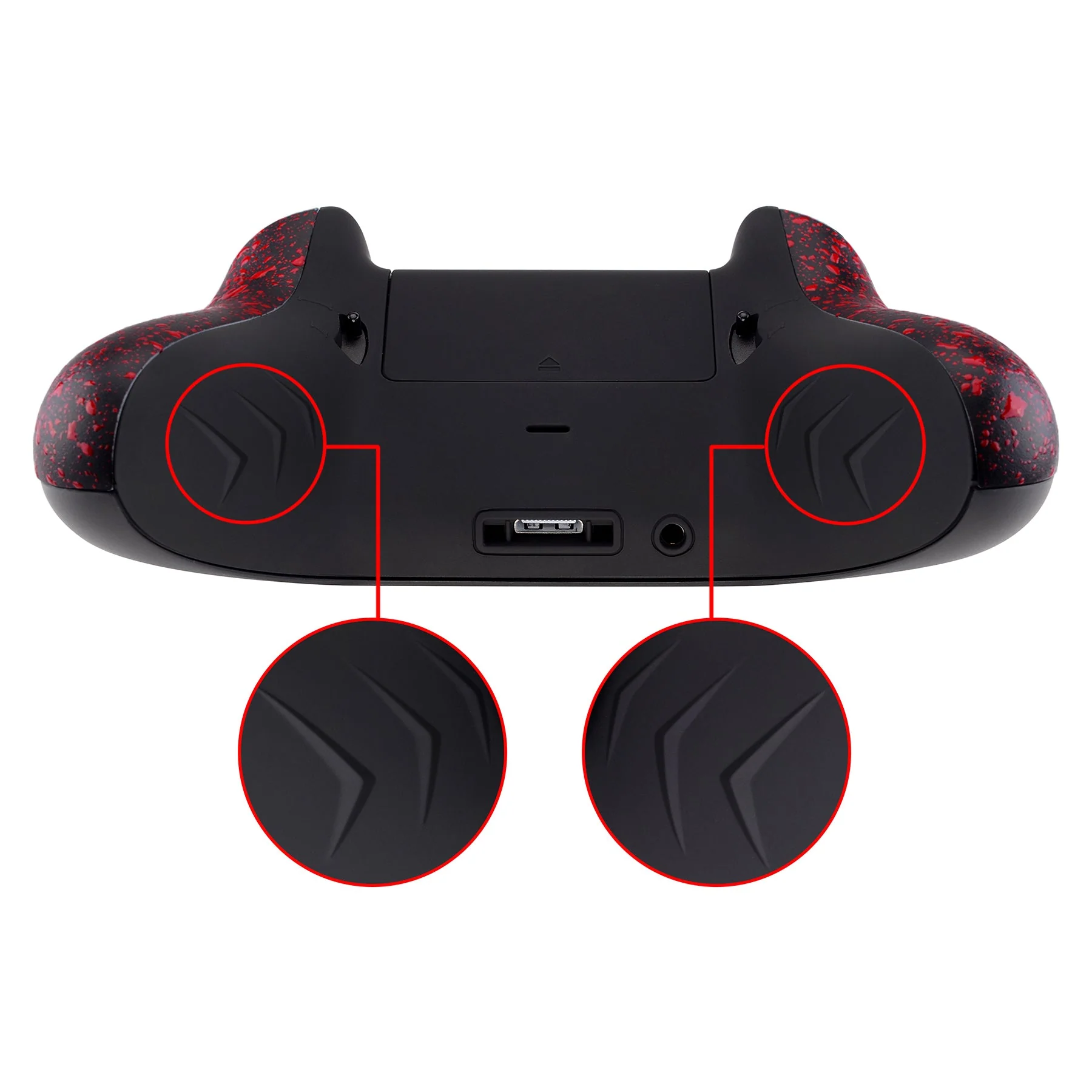 eXtremeRate FlashShot Trigger Stop Bottom Shell Kit for Xbox One X & S Controller - Textured Red - Image 4