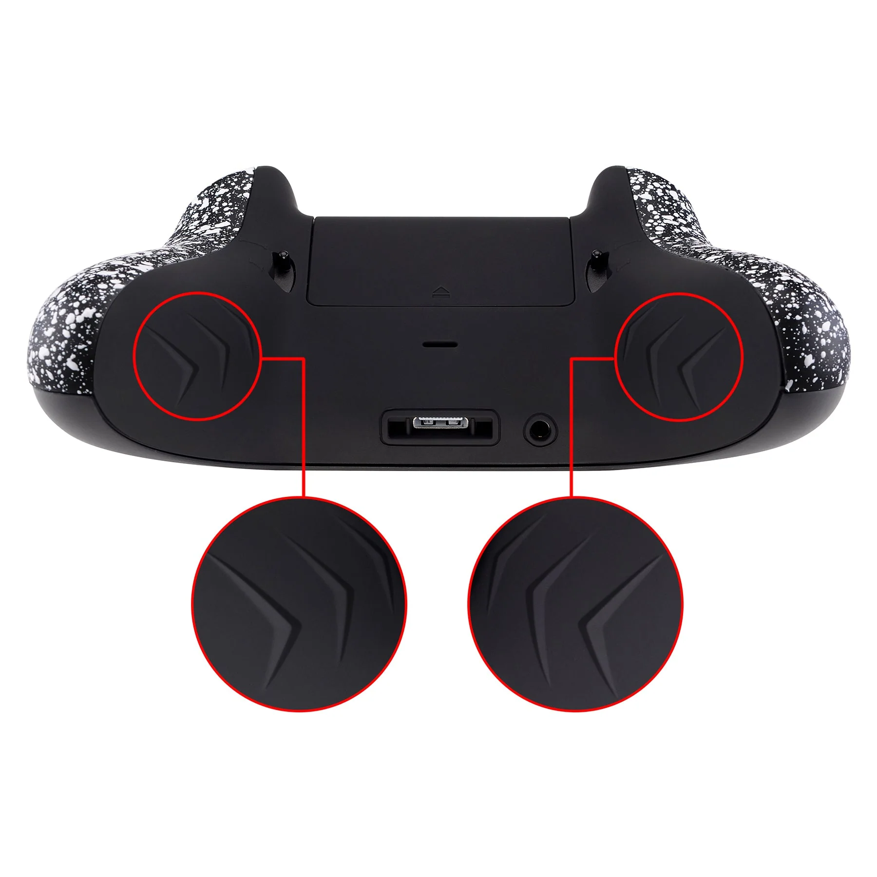 eXtremeRate FlashShot Trigger Stop Bottom Shell Kit for Xbox One X & S Controller - Textured White - Image 4