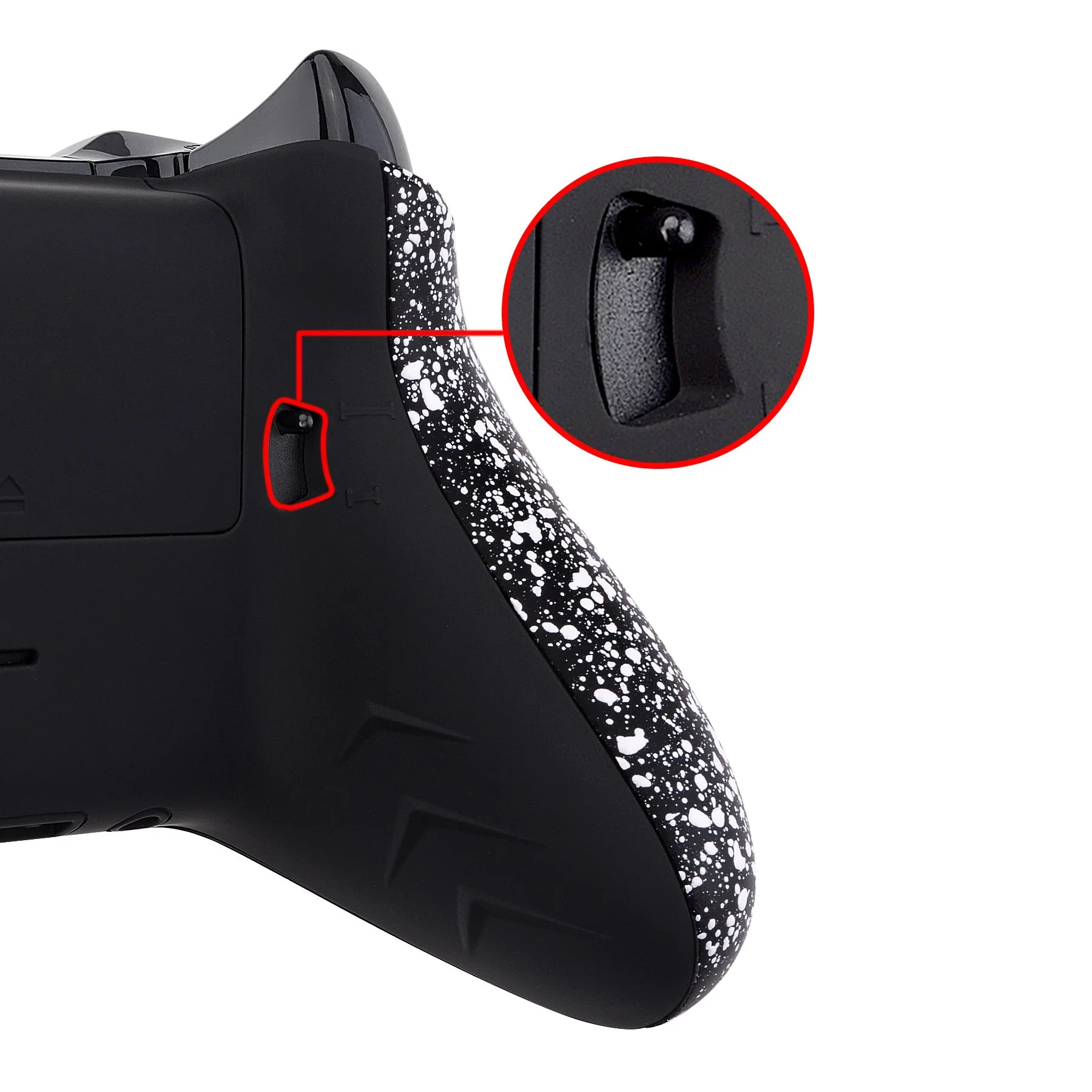 eXtremeRate FlashShot Trigger Stop Bottom Shell Kit for Xbox One X & S Controller - Textured White - Image 7