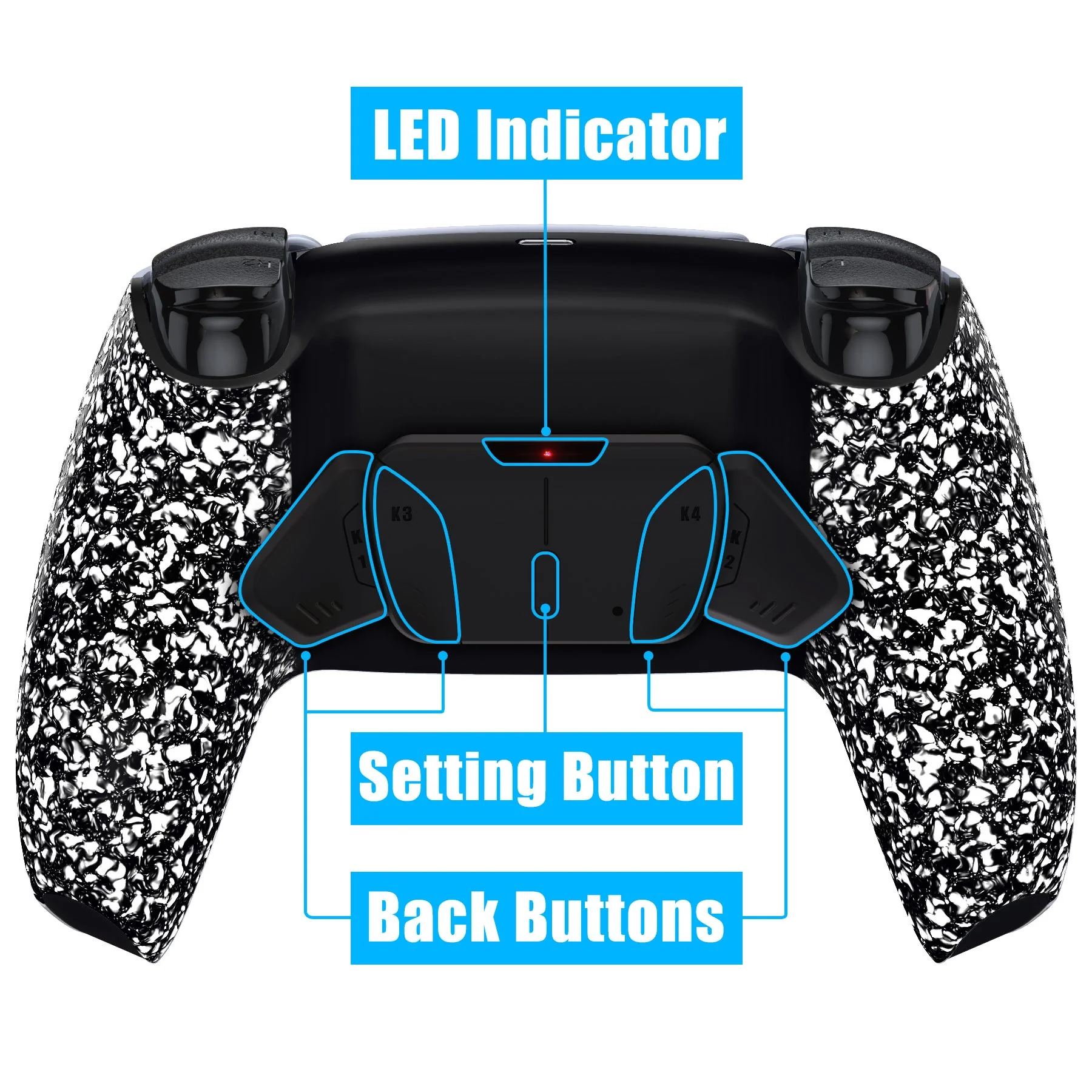 eXtremeRate Remappable RISE4 Remap Kit for PS5 Controller BDM-010/020 - Textured White - Image 4