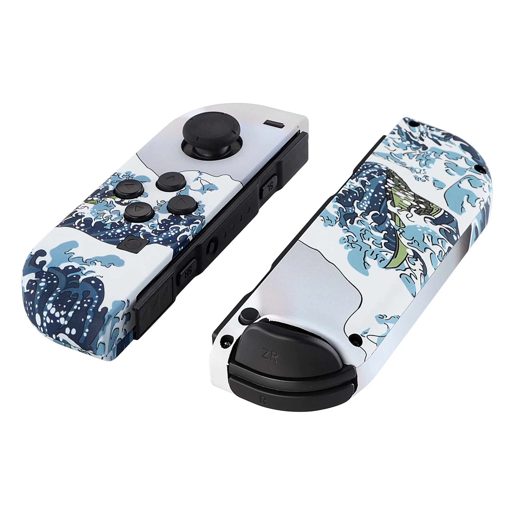 eXtremeRate Replacement Full Set Shell Case with Buttons for Joycon of NS Switch - The Great Wave Patterned - Image 9