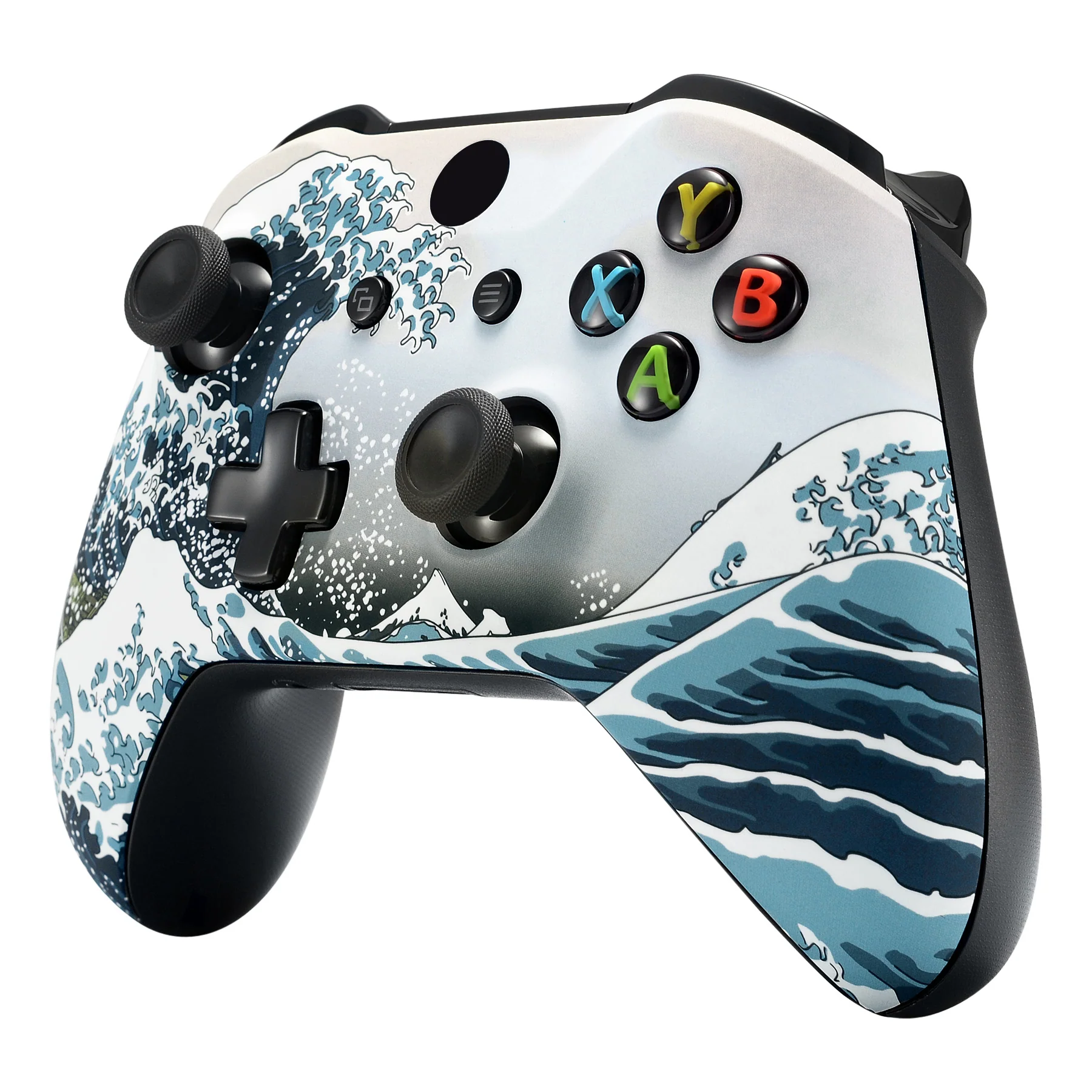 eXtremeRate Replacement Front Housing Shell for Xbox One X & S Controller (Model 1708) - The Great Wave - Image 4