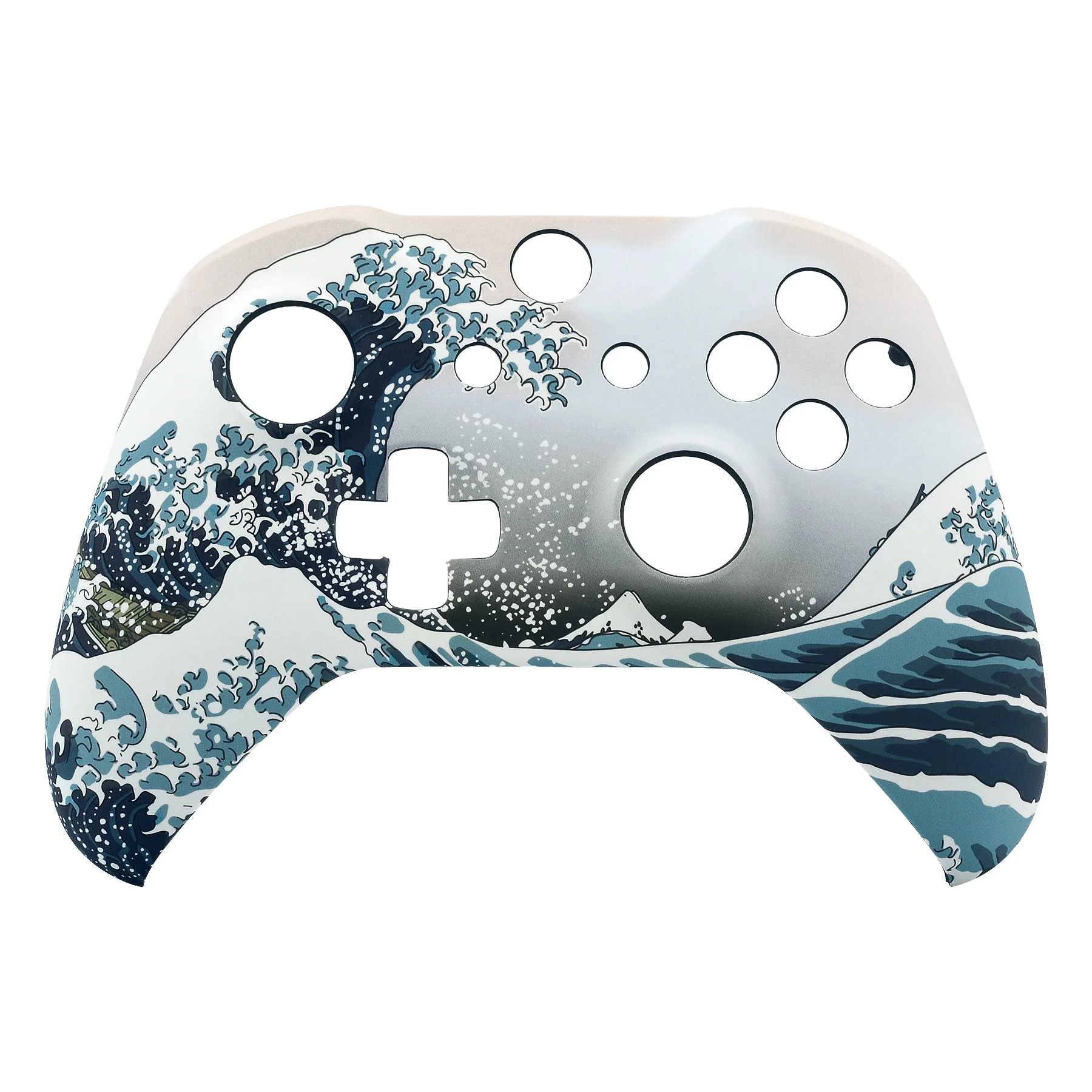 eXtremeRate Replacement Front Housing Shell for Xbox One X & S Controller (Model 1708) - The Great Wave - Image 7