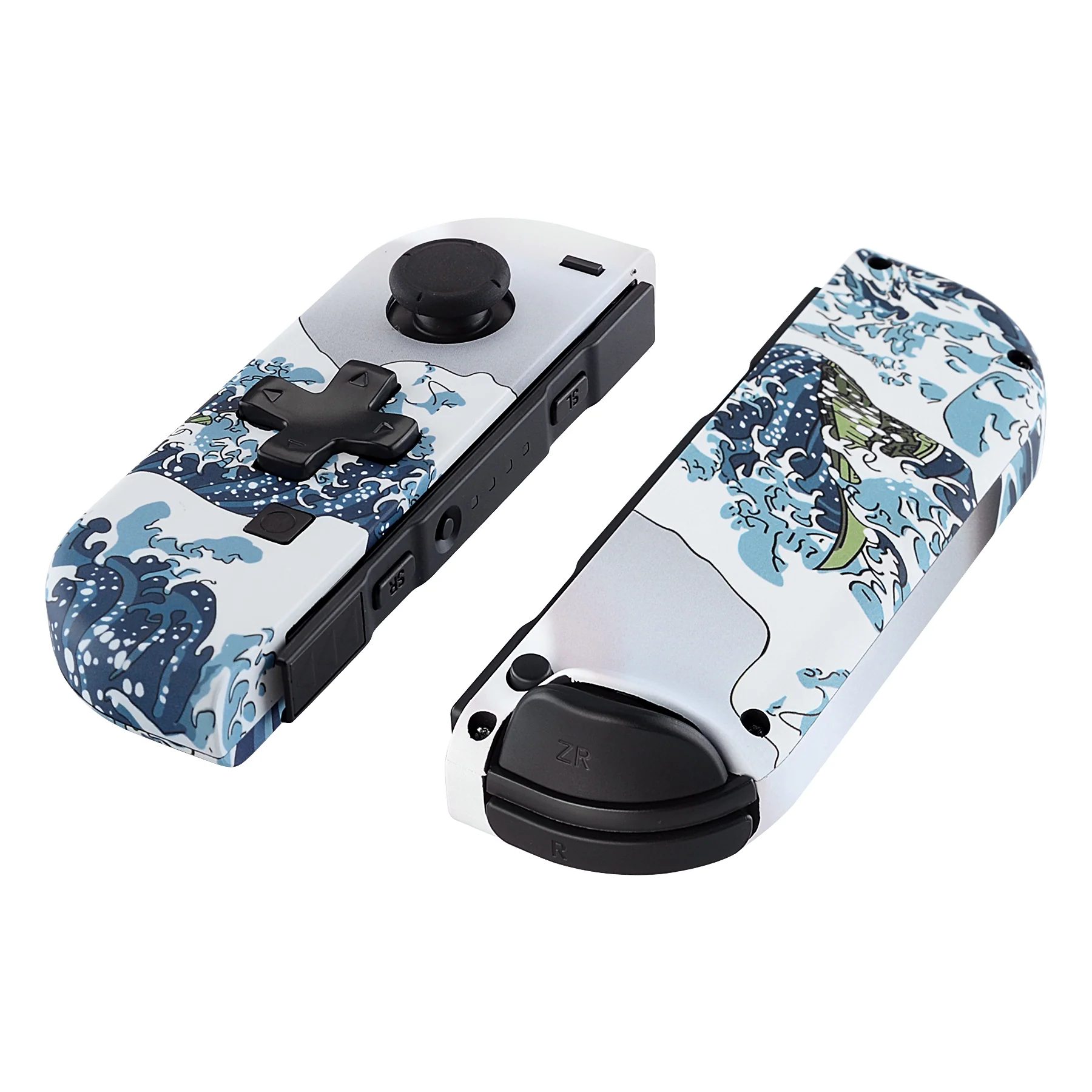 eXtremeRate Dpad Version Replacement Full Set Shell Case with Buttons for Joycon of NS Switch - The Great Wave - Image 10