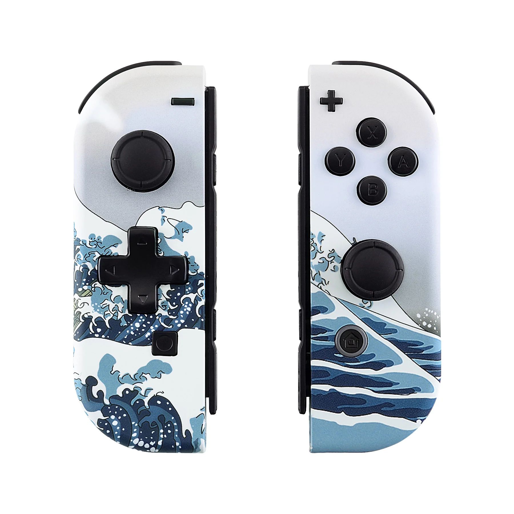 eXtremeRate Dpad Version Replacement Full Set Shell Case with Buttons for Joycon of NS Switch - The Great Wave - Image 8