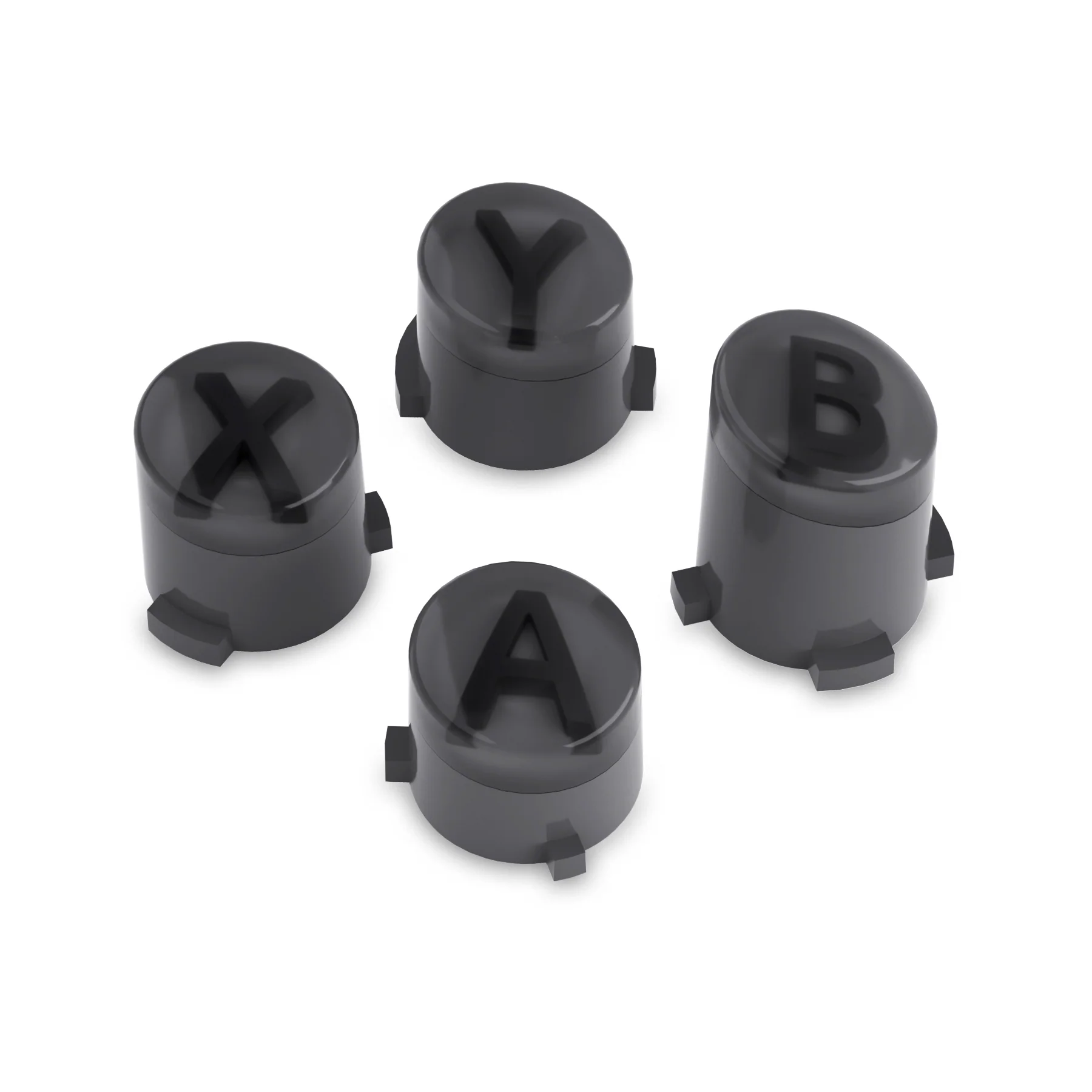 eXtremeRate Three-Tone ABXY Action Buttons with Classic Symbols for Xbox Series X/S Controller & Xbox One X/S & Xbox One Elite V1/V2 Controller - Classic Gray & Clear & Dark Gray - Image 2