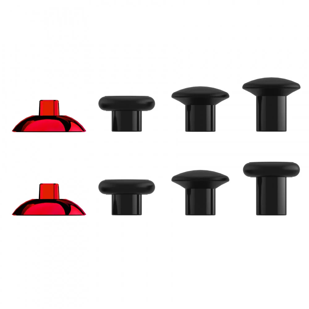 eXtremeRate ThumbsGear Interchangeable Ergonomic Thumbstick for Xbox Series X/S Controller & Xbox One Controller & Xbox One Elite Controller & Xbox One X/S Controller - Chrome Glossy Red - Image 4