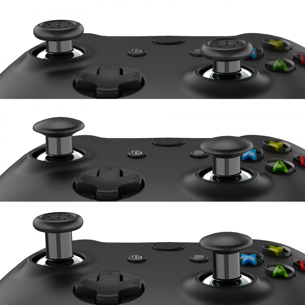 eXtremeRate ThumbsGear Interchangeable Ergonomic Thumbstick for Xbox Series X/S Controller & Xbox One Controller & Xbox One Elite Controller & Xbox One X/S Controller - Chrome Glossy Silver - Image 2