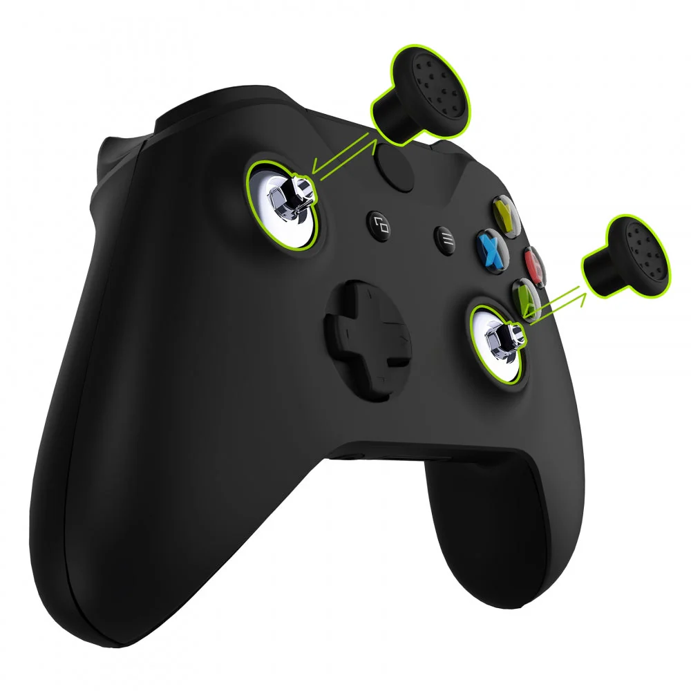 eXtremeRate ThumbsGear Interchangeable Ergonomic Thumbstick for Xbox Series X/S Controller & Xbox One Controller & Xbox One Elite Controller & Xbox One X/S Controller - Chrome Glossy Silver - Image 5