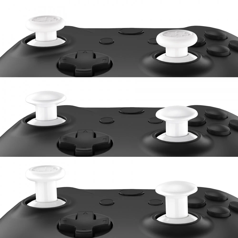 eXtremeRate ThumbsGear Interchangeable Ergonomic Thumbstick for Xbox Series X/S Controller & Xbox One Controller & Xbox One Elite Controller & Xbox One X/S Controller - White - Image 2
