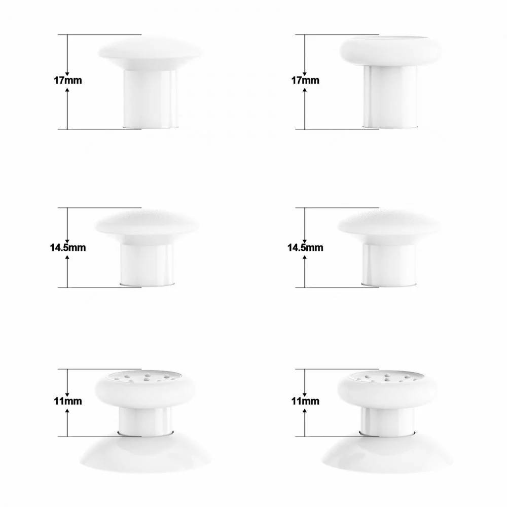 eXtremeRate ThumbsGear Interchangeable Ergonomic Thumbstick for Xbox Series X/S Controller & Xbox One Controller & Xbox One Elite Controller & Xbox One X/S Controller - White - Image 3