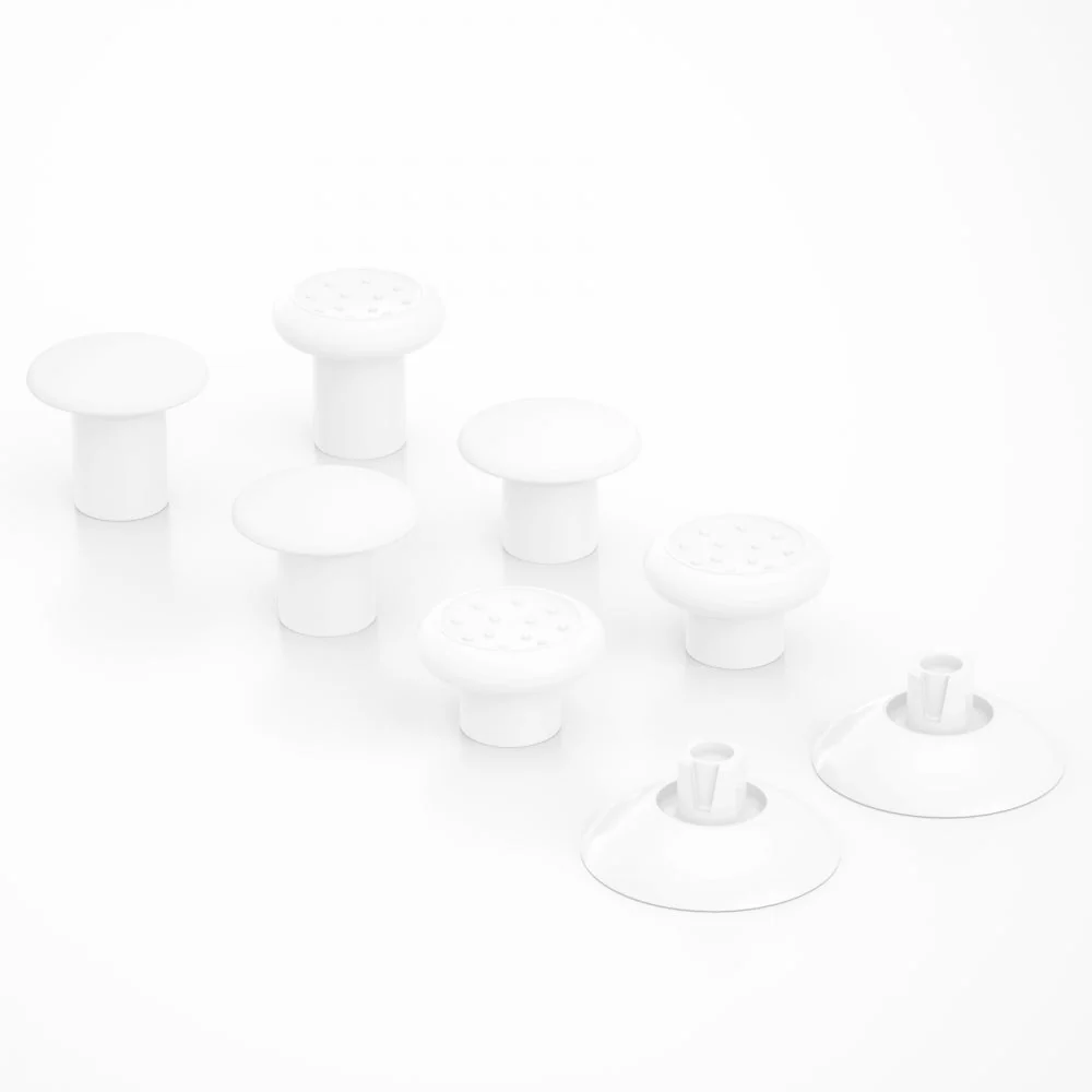 eXtremeRate ThumbsGear Interchangeable Ergonomic Thumbstick for Xbox Series X/S Controller & Xbox One Controller & Xbox One Elite Controller & Xbox One X/S Controller - White - Image 6