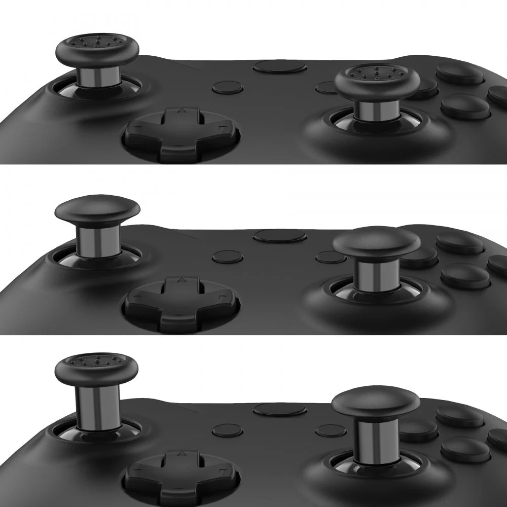 eXtremeRate ThumbsGear Interchangeable Ergonomic Thumbstick for Xbox Series X/S Controller & Xbox One Controller & Xbox One Elite Controller & Xbox One X/S Controller - Black - Image 2