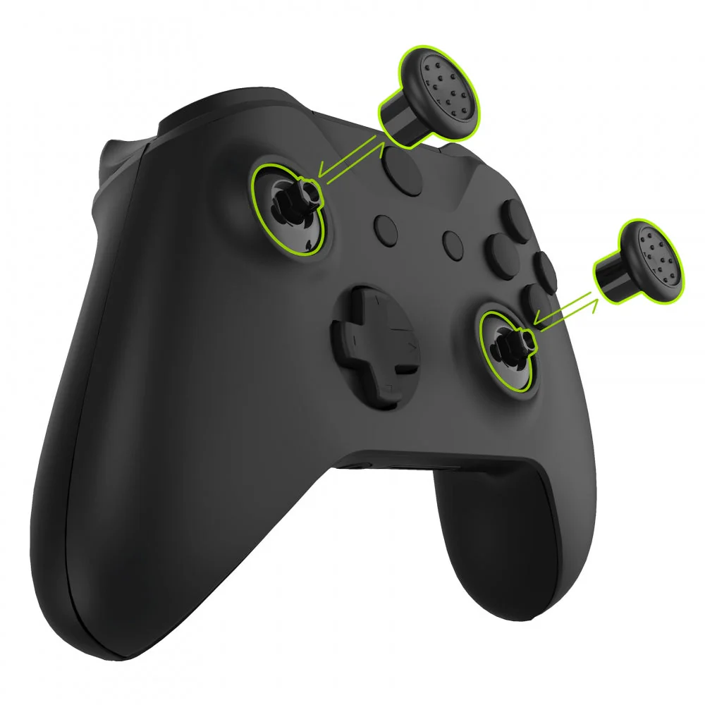 eXtremeRate ThumbsGear Interchangeable Ergonomic Thumbstick for Xbox Series X/S Controller & Xbox One Controller & Xbox One Elite Controller & Xbox One X/S Controller - Black - Image 5