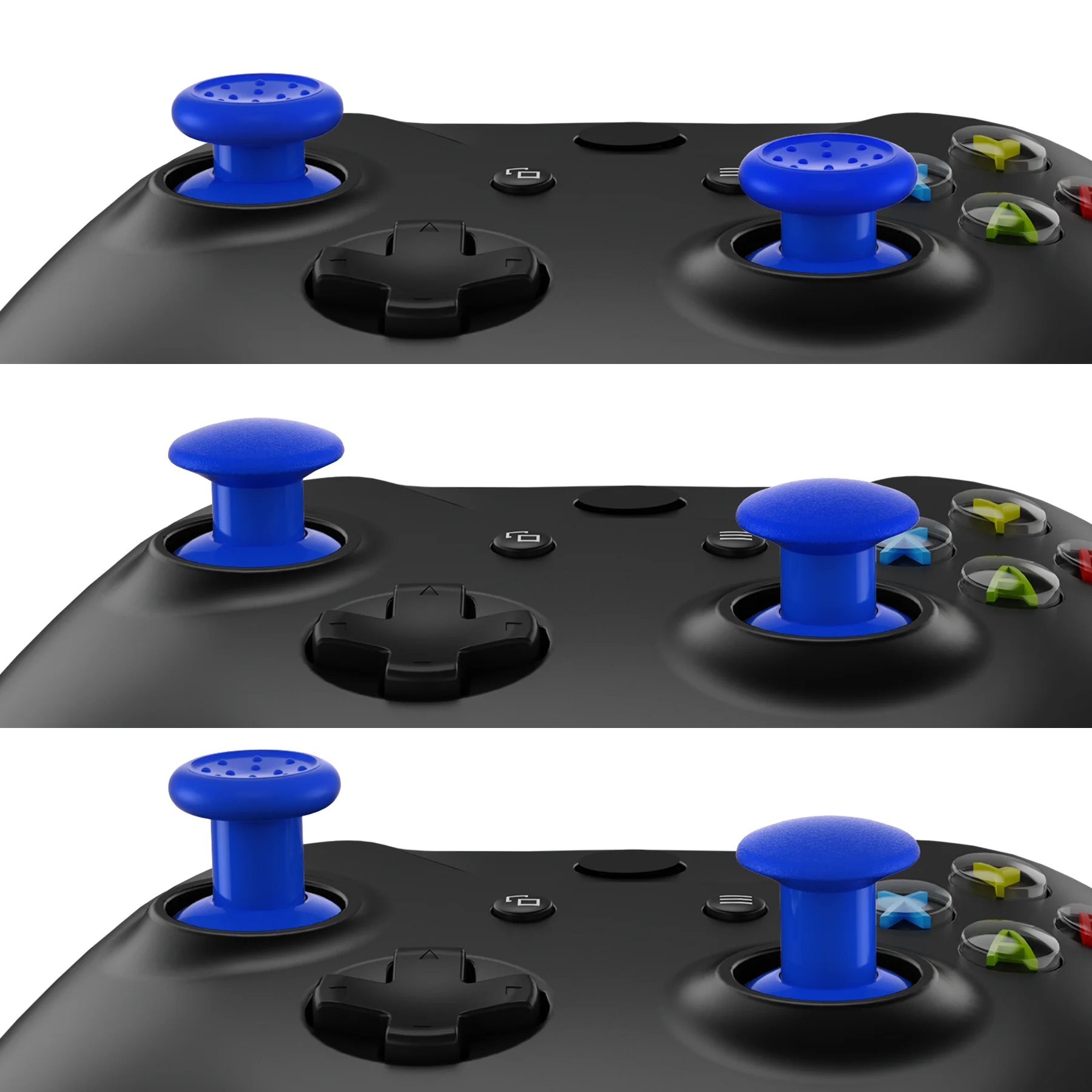 eXtremeRate ThumbsGear Interchangeable Ergonomic Thumbstick for Xbox Series X/S Controller & Xbox One Controller & Xbox One Elite Controller & Xbox One X/S Controller - Blue - Image 2