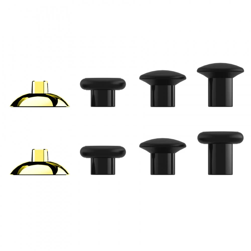 eXtremeRate ThumbsGear Interchangeable Ergonomic Thumbstick for Xbox Series X/S Controller & Xbox One Controller & Xbox One Elite Controller & Xbox One X/S Controller - Chrome Glossy Gold - Image 4