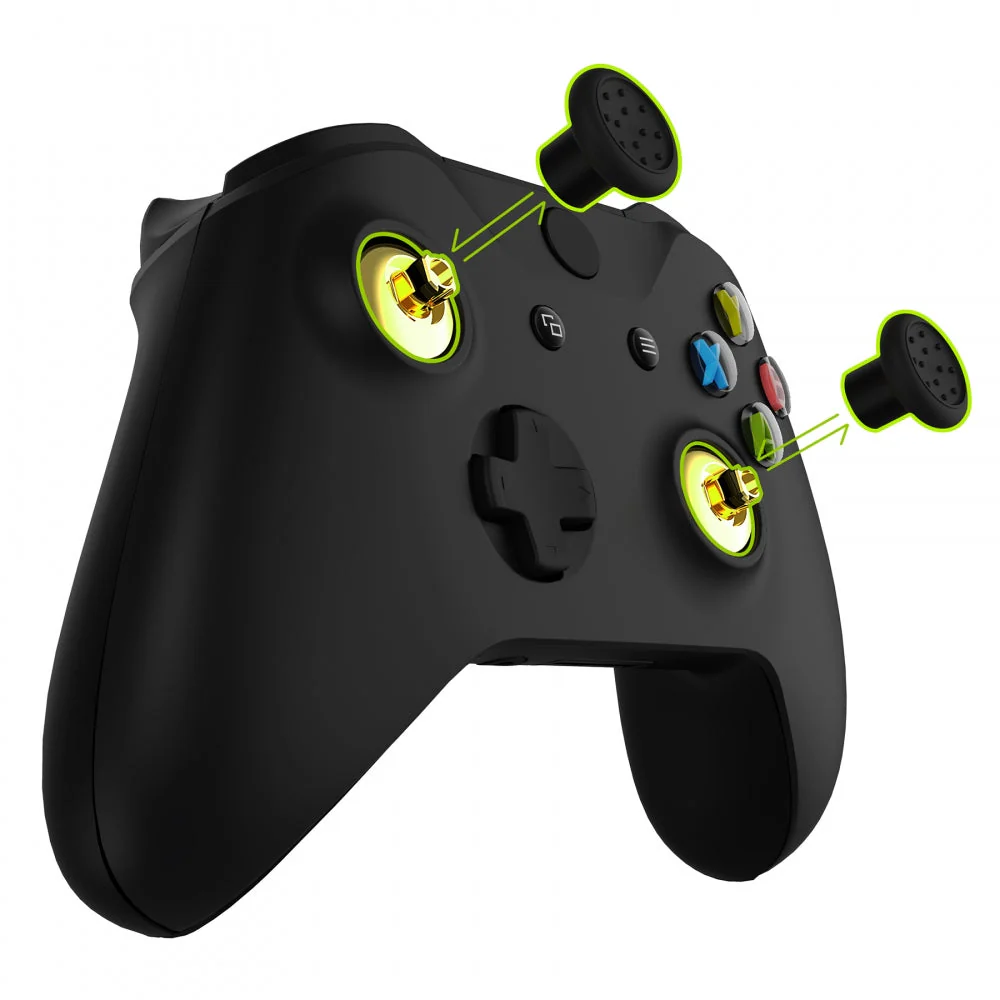 eXtremeRate ThumbsGear Interchangeable Ergonomic Thumbstick for Xbox Series X/S Controller & Xbox One Controller & Xbox One Elite Controller & Xbox One X/S Controller - Chrome Glossy Gold - Image 5