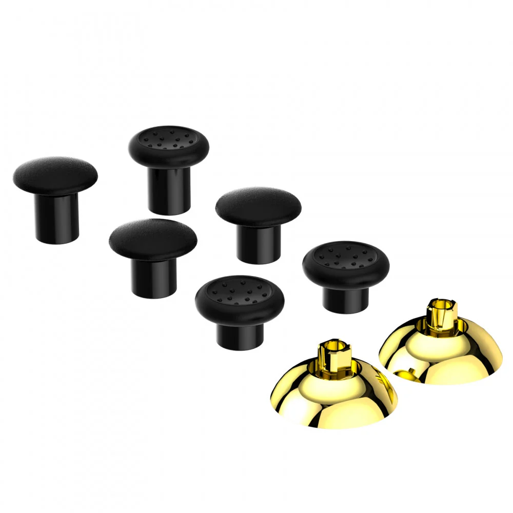 eXtremeRate ThumbsGear Interchangeable Ergonomic Thumbstick for Xbox Series X/S Controller & Xbox One Controller & Xbox One Elite Controller & Xbox One X/S Controller - Chrome Glossy Gold - Image 6