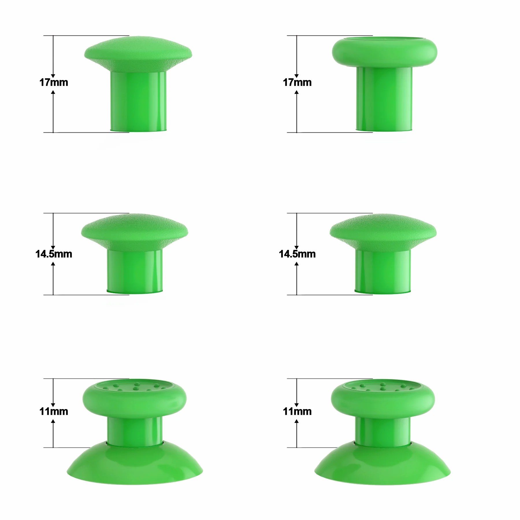 eXtremeRate ThumbsGear Interchangeable Ergonomic Thumbstick for Xbox Series X/S Controller & Xbox One Controller & Xbox One Elite Controller & Xbox One X/S Controller - Green - Image 3