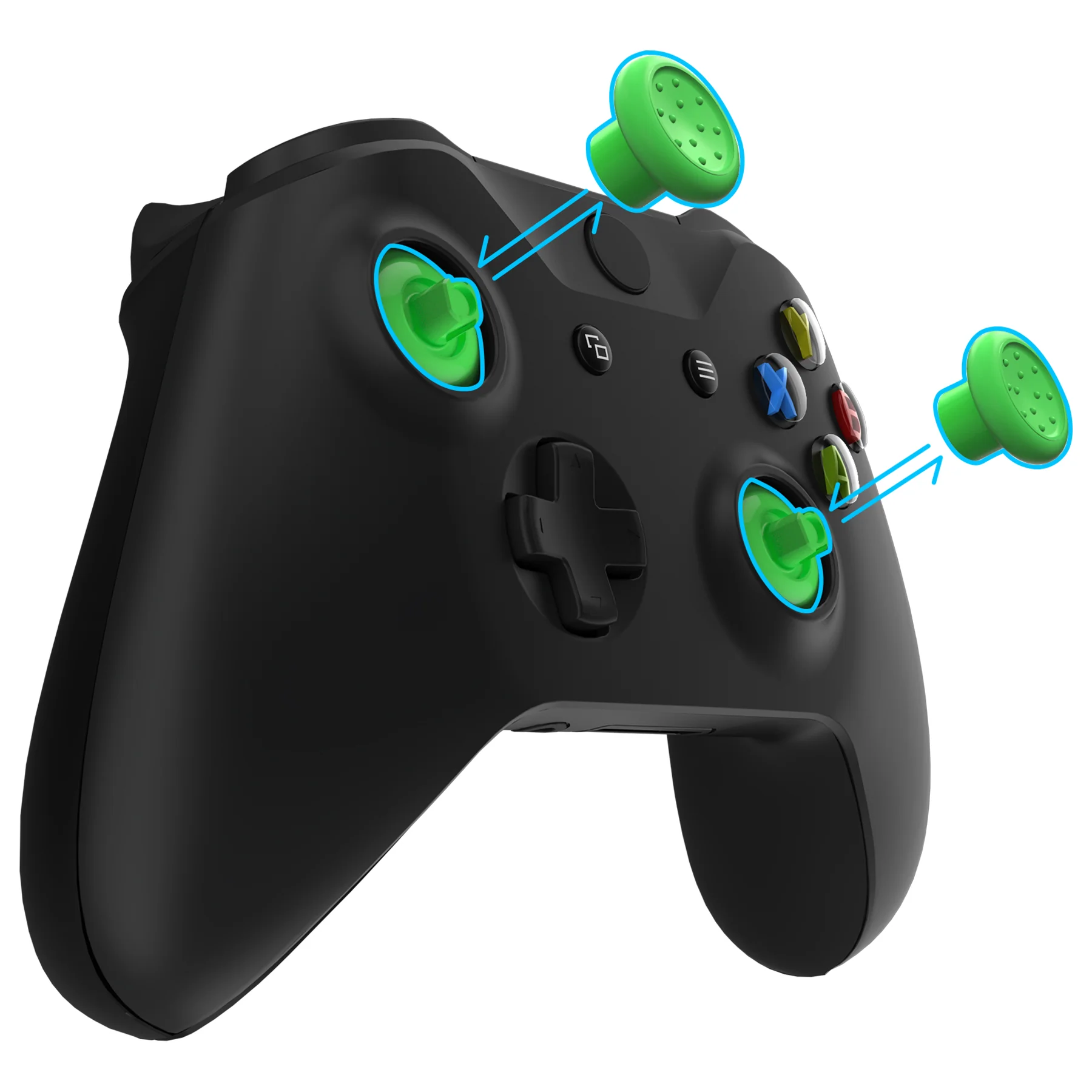 eXtremeRate ThumbsGear Interchangeable Ergonomic Thumbstick for Xbox Series X/S Controller & Xbox One Controller & Xbox One Elite Controller & Xbox One X/S Controller - Green - Image 5