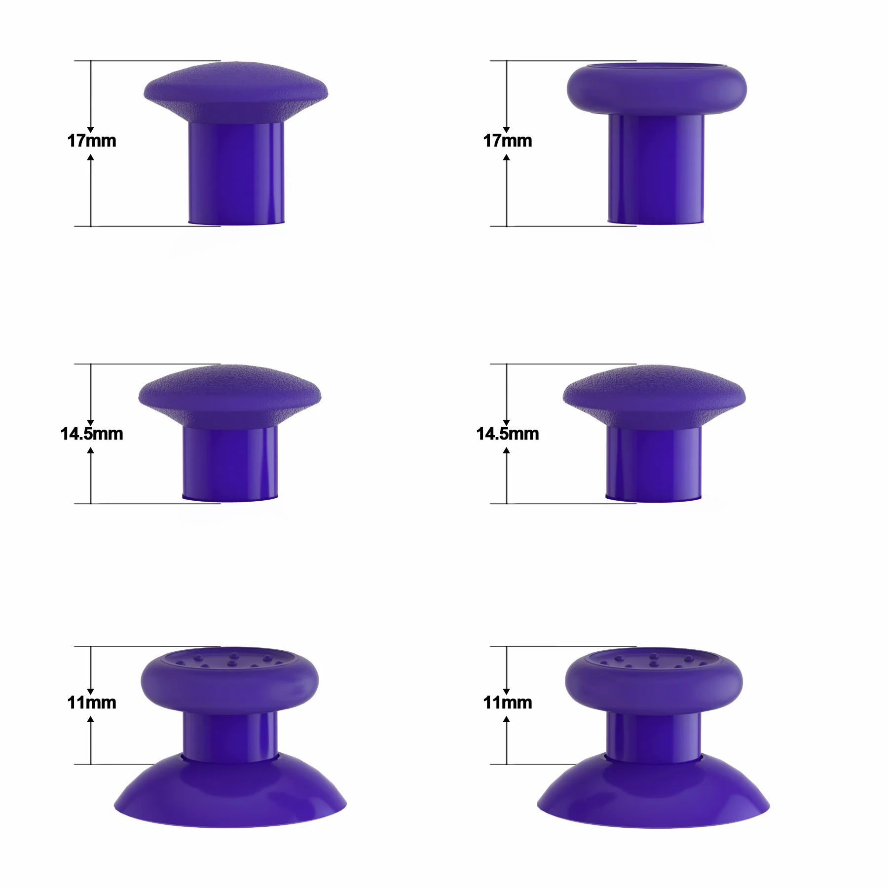 eXtremeRate ThumbsGear Interchangeable Ergonomic Thumbstick for Xbox Series X/S Controller & Xbox One Controller & Xbox One Elite Controller & Xbox One X/S Controller - Purple - Image 3