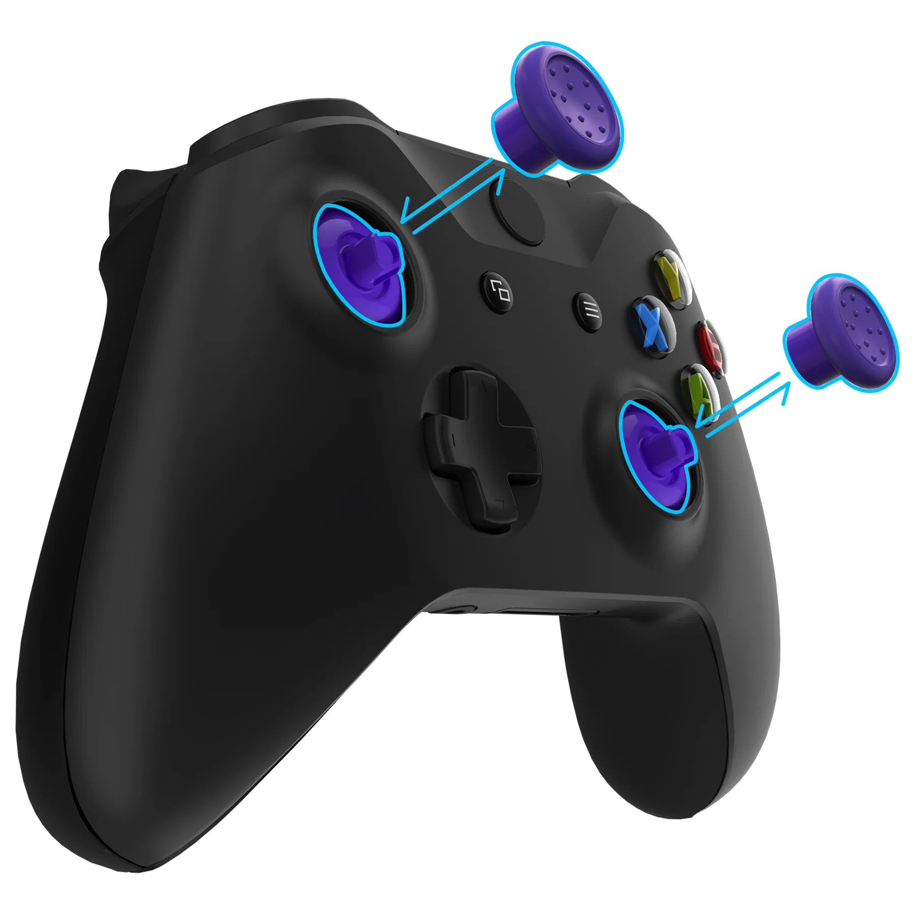 eXtremeRate ThumbsGear Interchangeable Ergonomic Thumbstick for Xbox Series X/S Controller & Xbox One Controller & Xbox One Elite Controller & Xbox One X/S Controller - Purple - Image 5