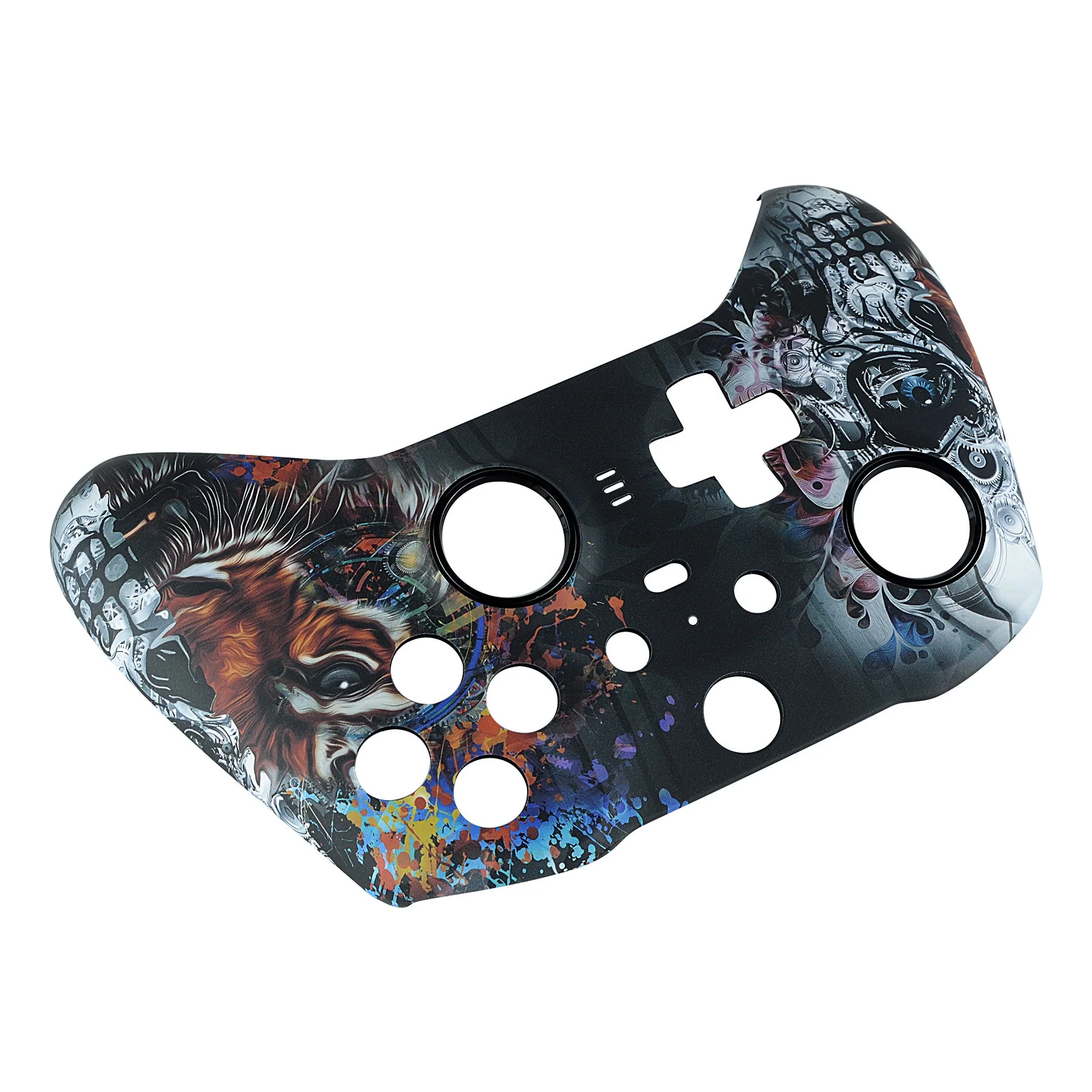 eXtremeRate Replacement Front Housing Shell Case with Accent Rings for Xbox One Elite Series 2 & Elite 2 Core Controller (Model 1797) - Tiger Skull - Image 9