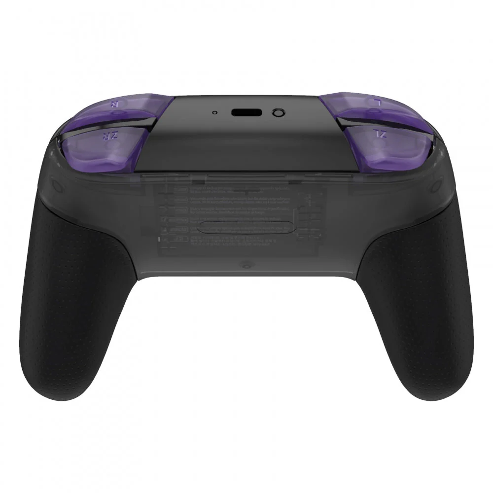 eXtremeRate DIY Replacement Full Set Buttons for Nintendo Switch Pro Controller - Clear Atomic Purple - Image 6