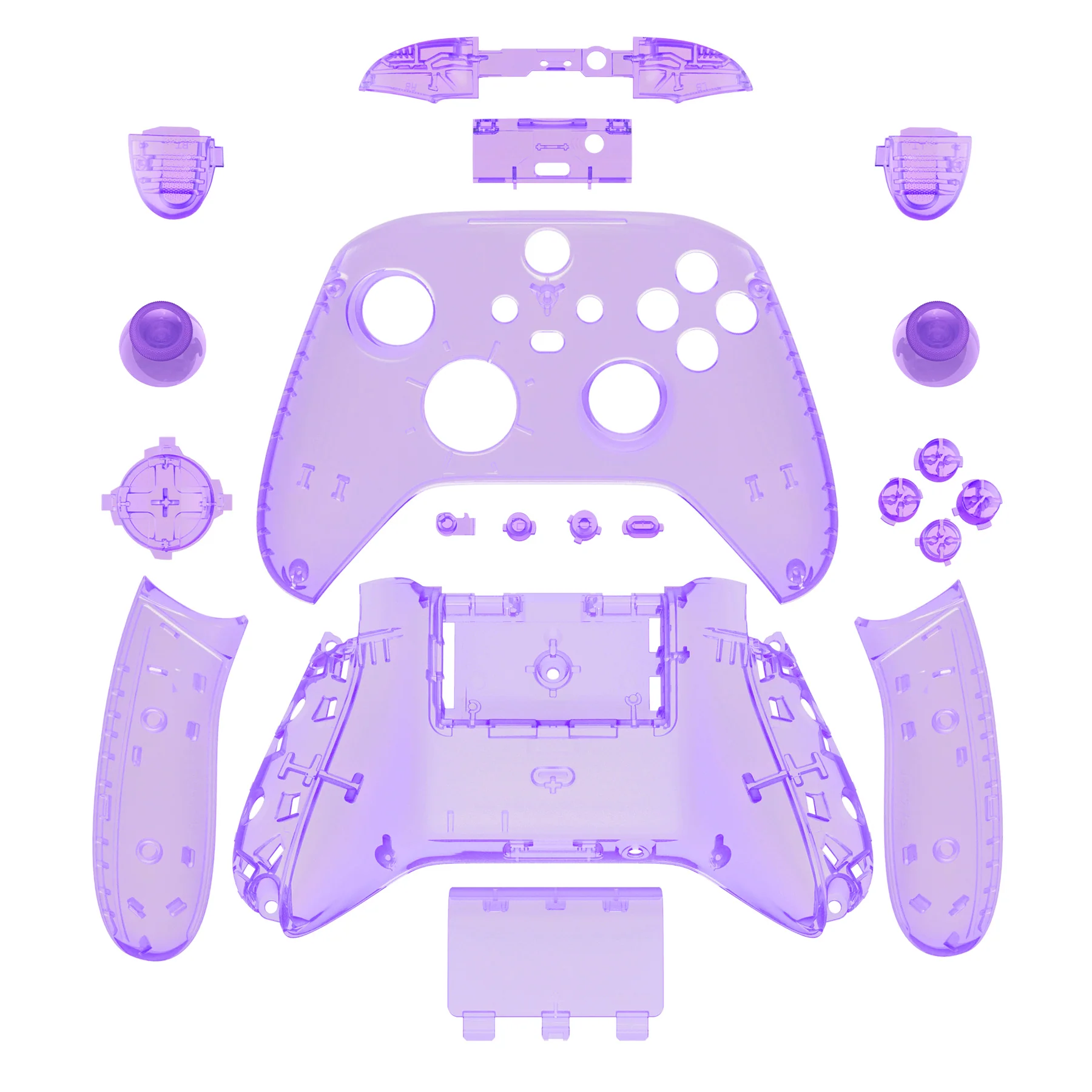 eXtremeRate Full Set Housing Shell Case with Buttons for Xbox Series X & S Controller - Clear Atomic Purple - Image 2