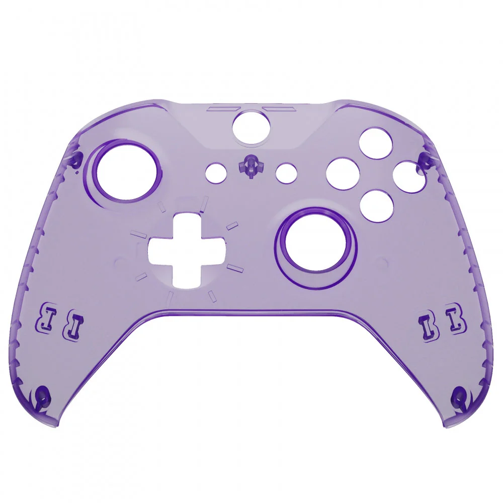 eXtremeRate Replacement Front Housing Shell with Side Rails Panel for Xbox One X & S Controller (Model 1708) - Transparent Clear Atomic Purple - Image 11
