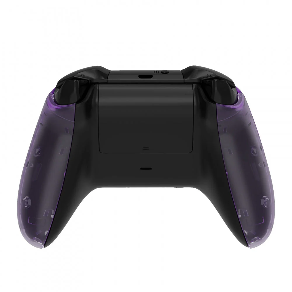eXtremeRate Replacement Front Housing Shell with Side Rails Panel for Xbox One X & S Controller (Model 1708) - Transparent Clear Atomic Purple - Image 9