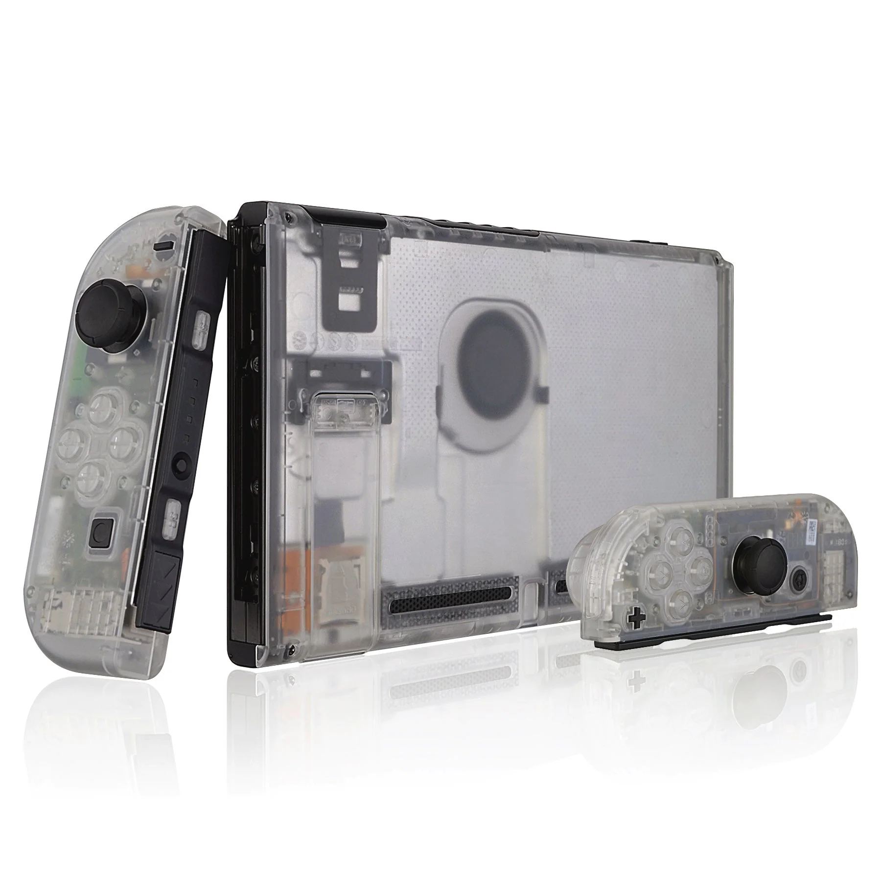 eXtremeRate Replacement Full Set Shells with Buttons for Nintendo Switch - Clear - Image 3